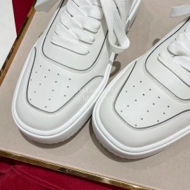 Stuart Weitzman Soft Cowhide Sneakers For Women White