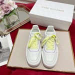 Stuart Weitzman Soft Cowhide Sneakers For Women Yellow