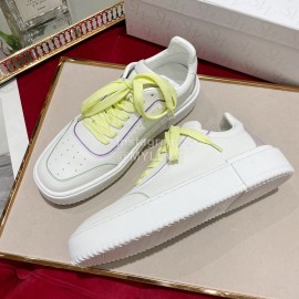 Stuart Weitzman Soft Cowhide Sneakers For Women Yellow