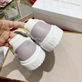 Stuart Weitzman Soft Cowhide Sneakers For Women Yellow