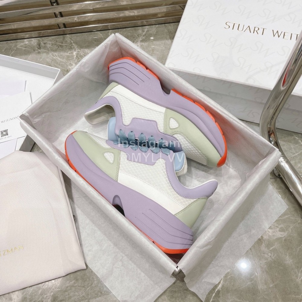 Stuart Weitzman Thick Soled Casual Sneakers For Women Purple