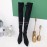 Stuart Weitzman Elastic Velvet Thick High Heeled Knee Boots For Women Black