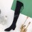 Stuart Weitzman Elastic Velvet Thick High Heeled Knee Boots For Women Black
