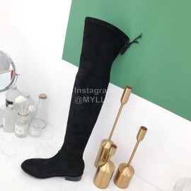 Stuart Weitzman Elastic Velvet Thick High Heeled Knee Boots For Women