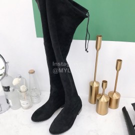Stuart Weitzman Elastic Velvet Thick High Heeled Knee Boots For Women