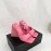 The Attico Leather Triangle High Heeled Slippers For Women Pink