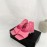 The Attico Leather Triangle High Heeled Slippers For Women Pink