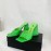 The Attico Leather Triangle High Heeled Slippers For Women Green