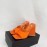 The Attico Leather Triangle High Heeled Slippers For Women Orange