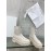 The Row Cow Leather Thick Bottom Zipper Boots For Women White