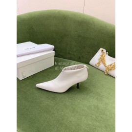 The Row Sheepskin Pointed High Heeled Boots For Women White