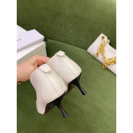 The Row Sheepskin Pointed High Heeled Boots For Women White