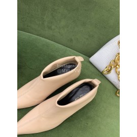 The Row Sheepskin Pointed High Heeled Boots For Women Beige