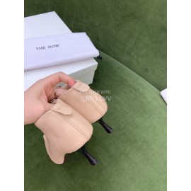 The Row Sheepskin Pointed High Heeled Boots For Women Beige