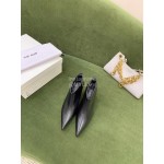 The Row Sheepskin Pointed High Heeled Boots For Women Black