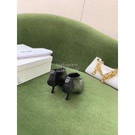 The Row Sheepskin Pointed High Heeled Boots For Women Black