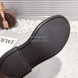 The Row Calf Leather Thick Bottom Zipper Boots For Women Brown