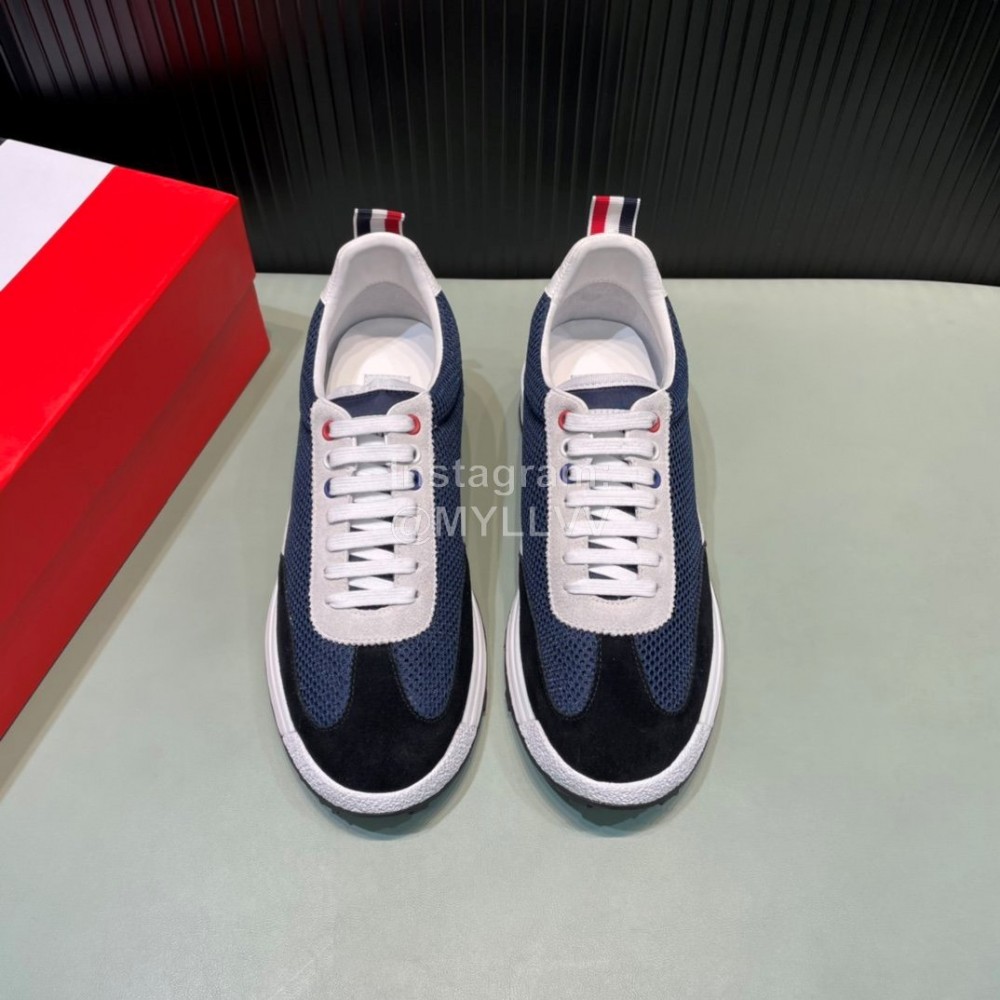 Thom Browne Nylon Mesh Running Shoes For Men Navy