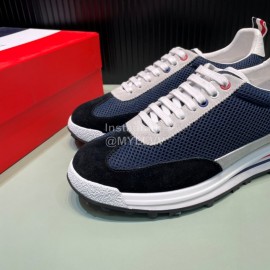 Thom Browne Nylon Mesh Running Shoes For Men Navy