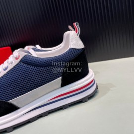 Thom Browne Nylon Mesh Running Shoes For Men Navy