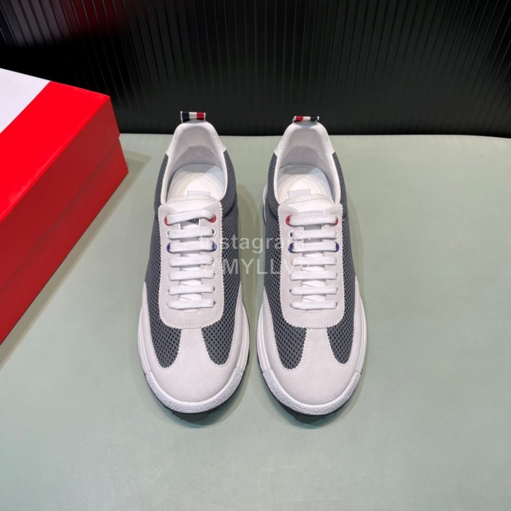 Thom Browne Nylon Mesh Running Shoes For Men Dark Gray