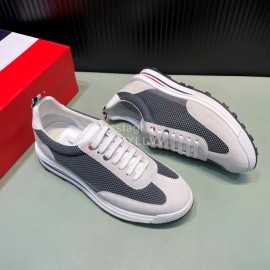 Thom Browne Nylon Mesh Running Shoes For Men Dark Gray