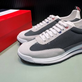 Thom Browne Nylon Mesh Running Shoes For Men Dark Gray