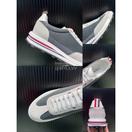 Thom Browne Nylon Mesh Running Shoes For Men Dark Gray