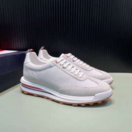 Thom Browne Nylon Mesh Running Shoes For Men White