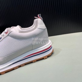 Thom Browne Nylon Mesh Running Shoes For Men White