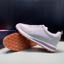 Thom Browne Nylon Mesh Running Shoes For Men White