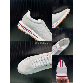 Thom Browne Nylon Mesh Running Shoes For Men White