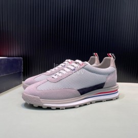Thom Browne Nylon Mesh Running Shoes For Men Gray
