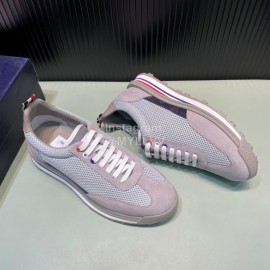 Thom Browne Nylon Mesh Running Shoes For Men Gray