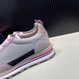 Thom Browne Nylon Mesh Running Shoes For Men Gray