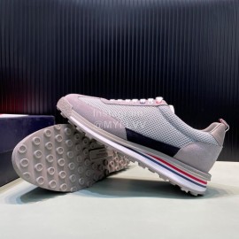 Thom Browne Nylon Mesh Running Shoes For Men Gray