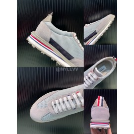 Thom Browne Nylon Mesh Running Shoes For Men Gray