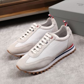 Thom Browne Nylon Mesh Running Shoes For Men And Women Gray