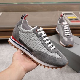 Thom Browne Nylon Mesh Running Shoes For Men And Women Dark Gray