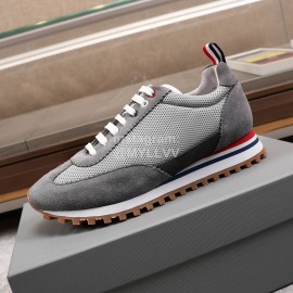 Thom Browne Nylon Mesh Running Shoes For Men And Women Dark Gray
