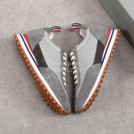 Thom Browne Nylon Mesh Running Shoes For Men And Women Dark Gray