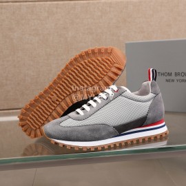 Thom Browne Nylon Mesh Running Shoes For Men And Women Dark Gray