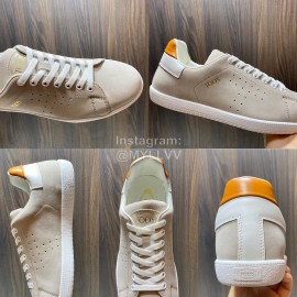 Tods Calf Leather Casual Sneakers For Men Gray