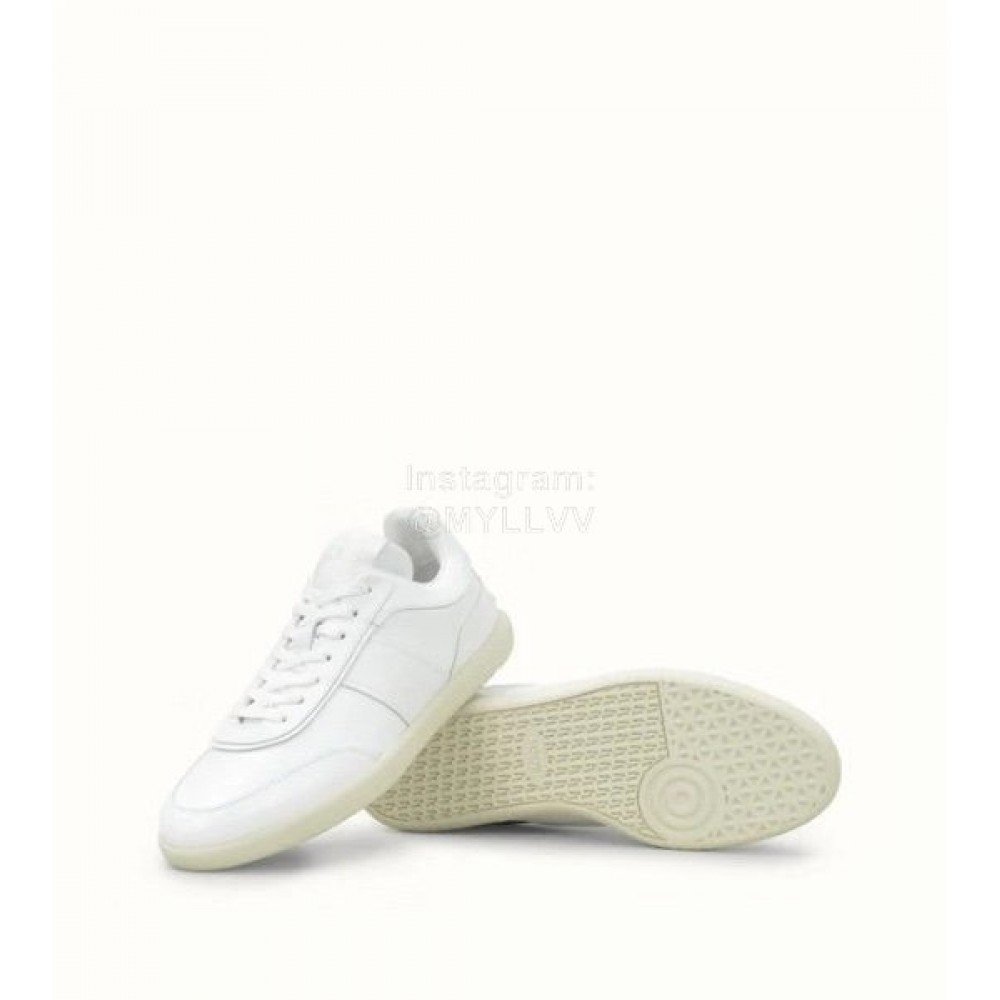 Tods New Calf Leather Casual Sneakers For Men White