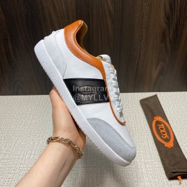 Tods New Calf Leather Casual Sneakers For Men Gray