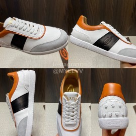 Tods New Calf Leather Casual Sneakers For Men Gray