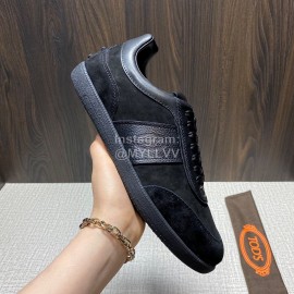 Tods New Calf Leather Casual Sneakers For Men Black