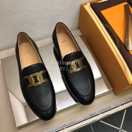 Tods Calf Leather Casual Business Shoes For Men Black