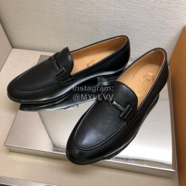 Tods Black Calf Leather Casual Business Shoes For Men 