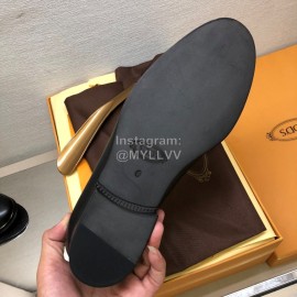 Tods Black Calf Leather Casual Business Shoes For Men 